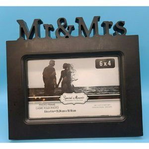 Special Moments Mr. and Mrs. Wedding Day Picture Frame 4x6 in Black